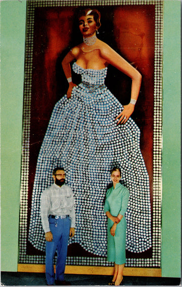 Silver Queen Virginia City Silver Dollar Dress Postcard 