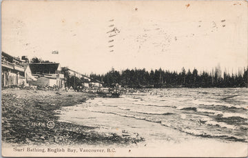 Vancouver BC Surf Bathing English Bay Postcard 