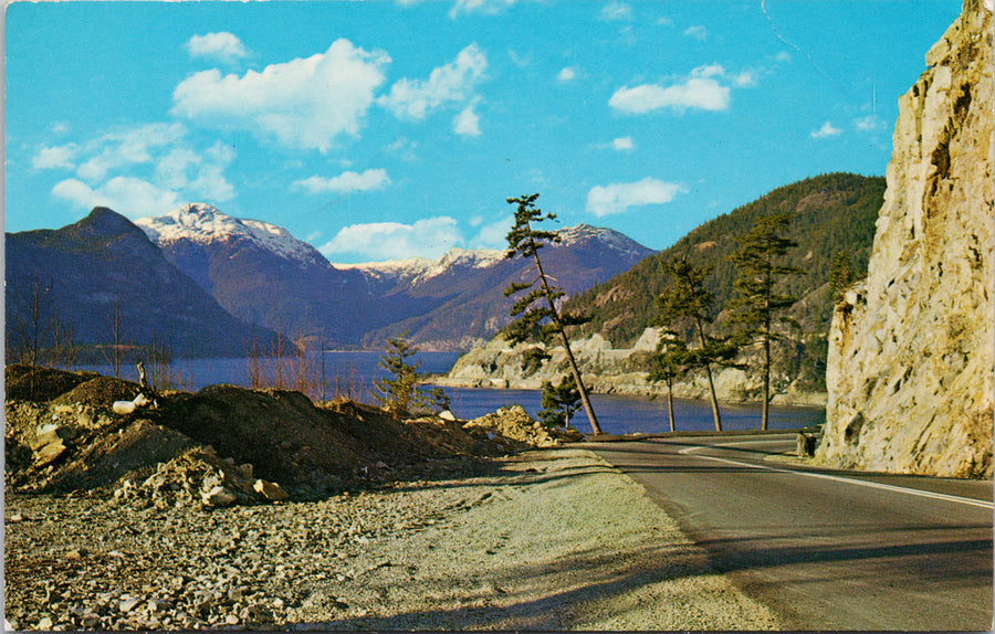 West Vancouver BC Howe Sound Highway to Squamish Unused Vintage Postcard 