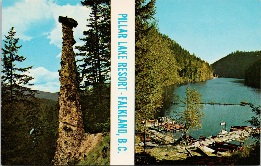 Pillar Lake Resort BC British Columbia Postcard