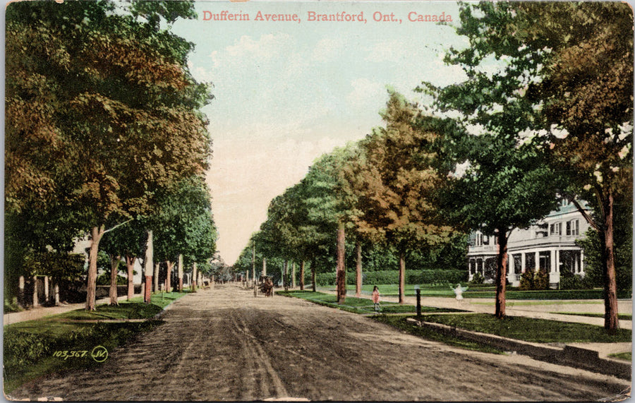 Brantford Ontario Dufferin Avenue Postcard