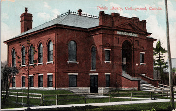 Collingwood Ontario Public Library Postcard