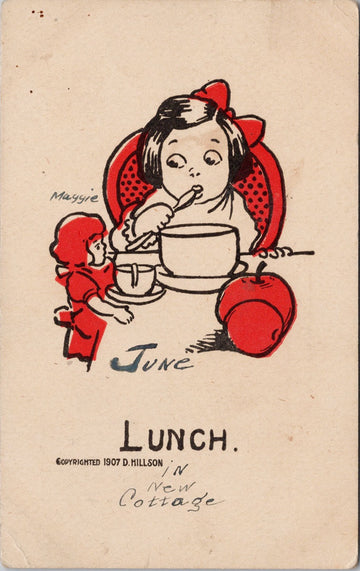 D. Hillson Lunch Child Postcard 