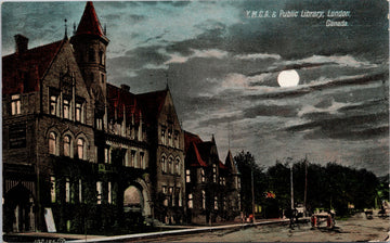 YMCA & Public Library London Ontario Postcard 