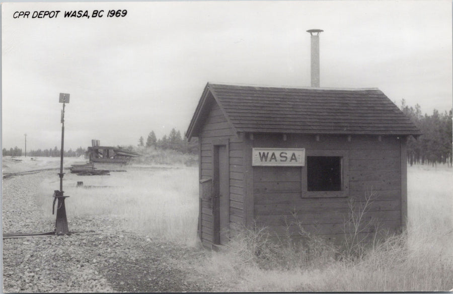 Wasa BC CPR Depot near Fort Steele British Columbia Postcard 