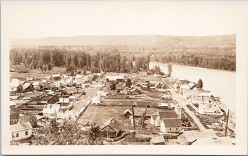 Hazelton BC Birdseye Town View Unused Real Photo Postcard 