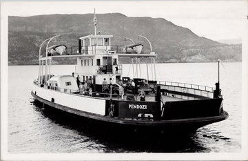 Ferry MV 'Pendozi' Boat Okanagan Lake BC Postcard