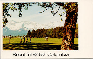 Kootenays BC Beautiful British Columbia Golf Course Golfing QSL Postcard