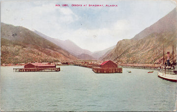 Docks at Skagway Alaska Postcard 