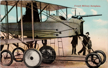 French Military Aeroplane Aviation Postcard 