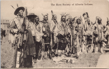 Horn Society of Alberta Indians First Nations People Postcard