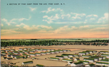 Pine Camp NY New York Birdseye Unused Jubb Linen Postcard
