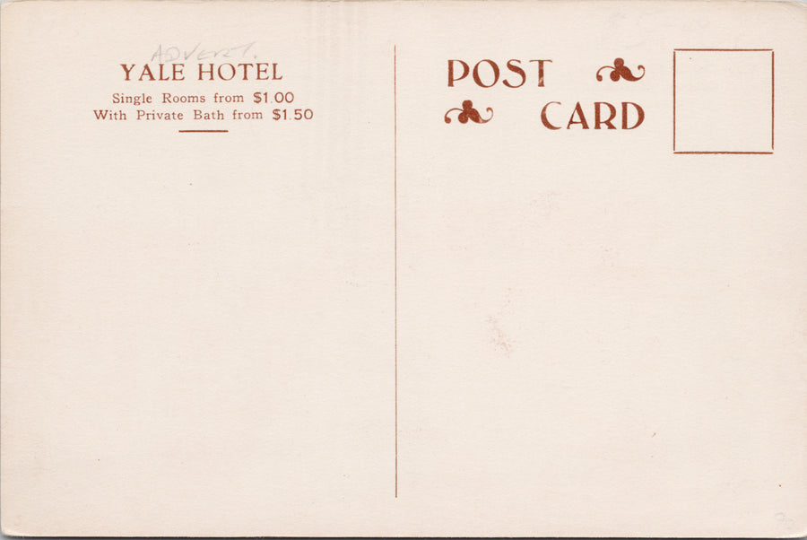 Yale Hotel Calgary Alberta Unused Advertising Litho Postcard SP10