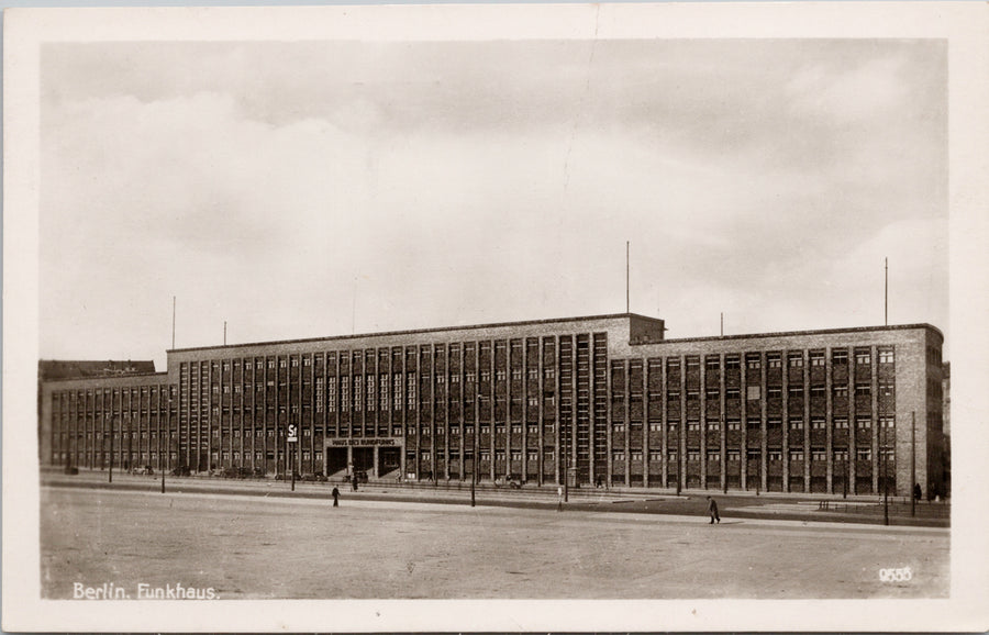 Berlin Funkhaus Germany Exterior View Etche RPPC Postcard