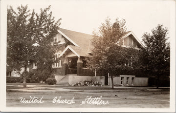 Stettler Alberta United Church Postcard 