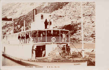 SS 'Gleaner' Steamship Postcard