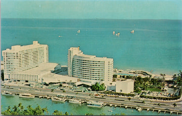 Miami Beach FL Fontainebleau Hotel Cabana Yacht Club Unused Vintage Postcard