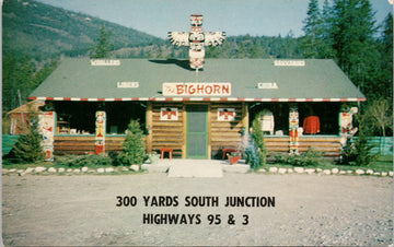 Yahk BC The Bighorn Store Postcard