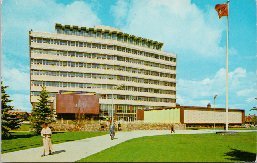 Edmonton Alberta New City Hall 1960s Vintage Postcard 