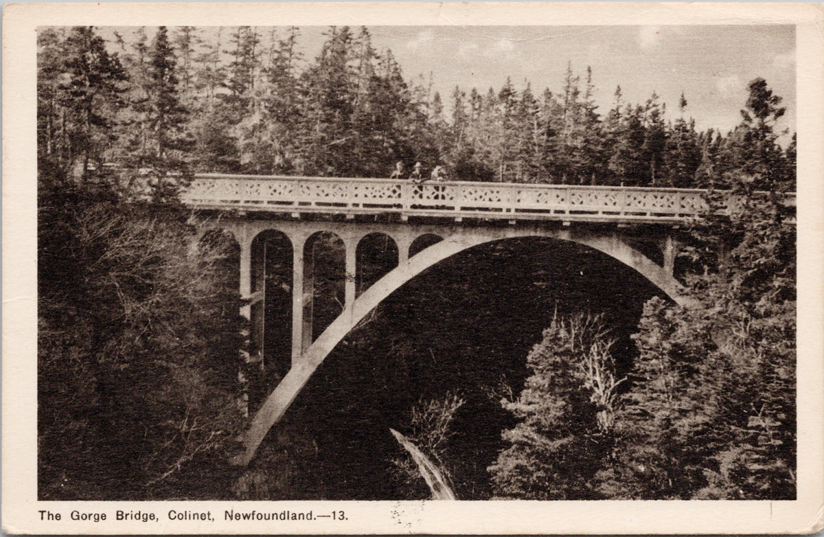 The Gorge Bridge Colinet Newfoundland NL NFLD c1950 PECO Postcard – Dee ...