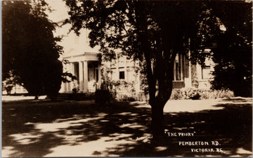 Victoria BC The Priory Home of Hon Edward Prior Pemberton Road RPPC Postcard 