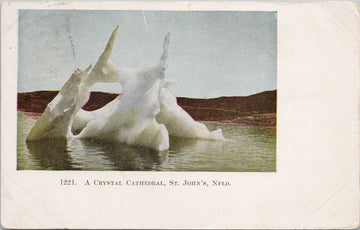 St Johns Newfoundland Iceberg A Crystal Cathedral Postcard