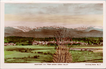 Courtenay BC from Comox Valley Vancouver Island J. Fred Spalding RPPC Postcard 