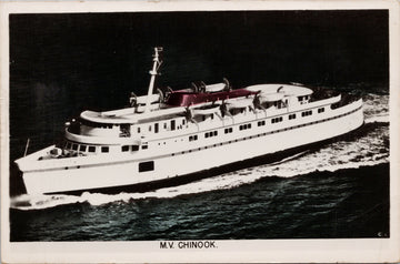 MV 'Chinook' Ship Pacific Northwest Boat Gowen Sutton RPPC Postcard 