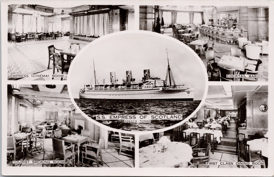 SS 'Empress of Scotland' Ship Multiview Steamship Unused TUCK RPPC Postcard