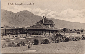 Kamloops BC CPR Railway Station Depot British Columbia Unused Postcard 
