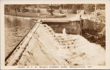 CW Mack Summer Home Belfountain Ontario ON Water Scene Unused RPPC Postcard