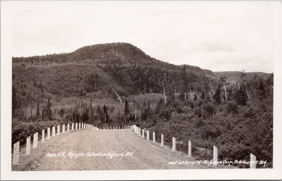 Kama Hill Nipigon Schreiber Highway Ontario ON Camera Shop RPPC Postcard 