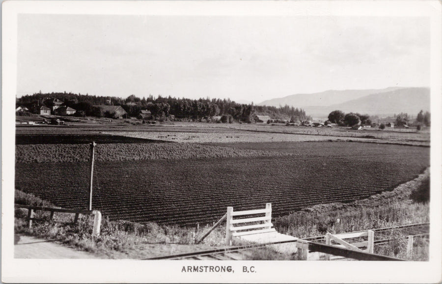 Armstrong BC British Columbia Farmland Unused Real Photo Postcard 