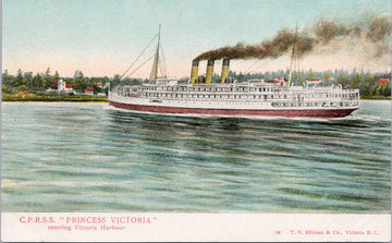 SS 'Princess Victoria' Steamship Victoria BC British Columbia Hibben Postcard SP11