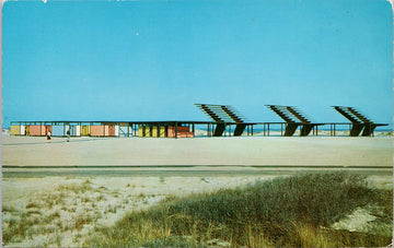 Coquina Beach North Caroline Outer Banks NC Dare Beaches Bleachers Unused Vintage Postcard