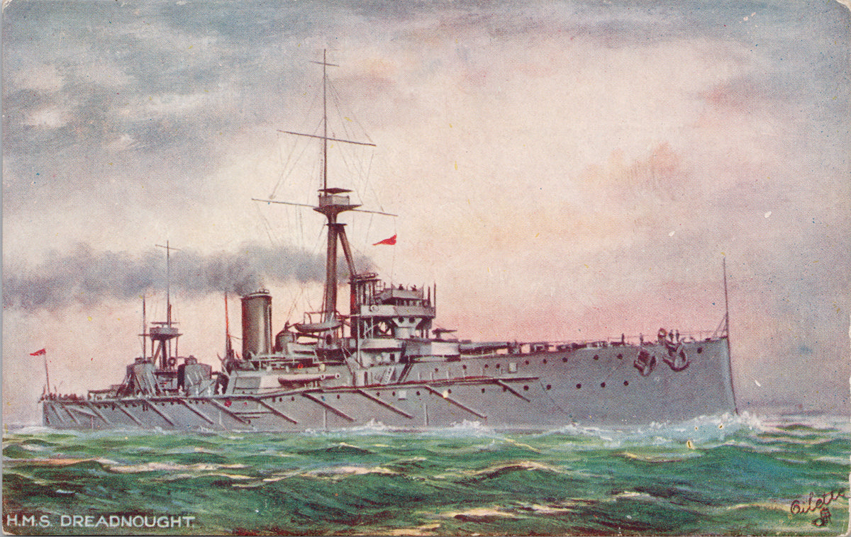 HMS 'Dreadnought' Ship British Navy Vessel Tuck Postcard – Dee's Postcards