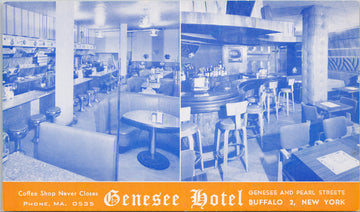 Genesee Hotel Buffalo NY New York Unused Vintage Advertising Postcard