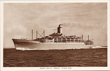 SS 'Orsova' Orient Line Ship Steamship Unused Litho Postcard 