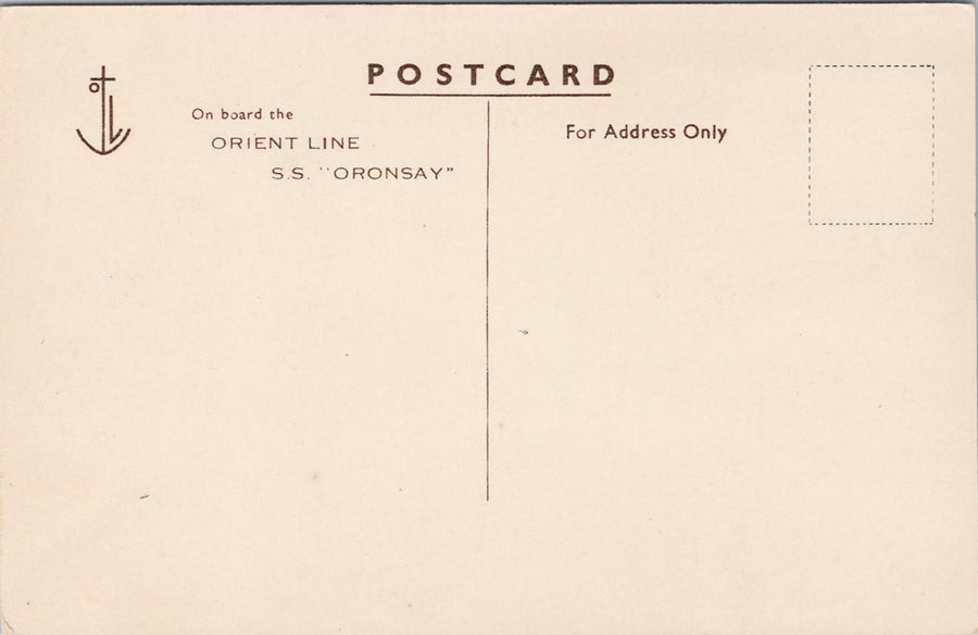 SS 'Oronsay' Orient Line Ship Steamship Unused Litho Postcard SP12