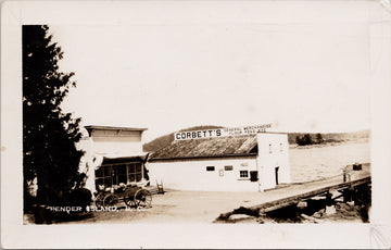 Pender Island BC Corbett's General Merchandise Flour Feed Real Photo Postcard 