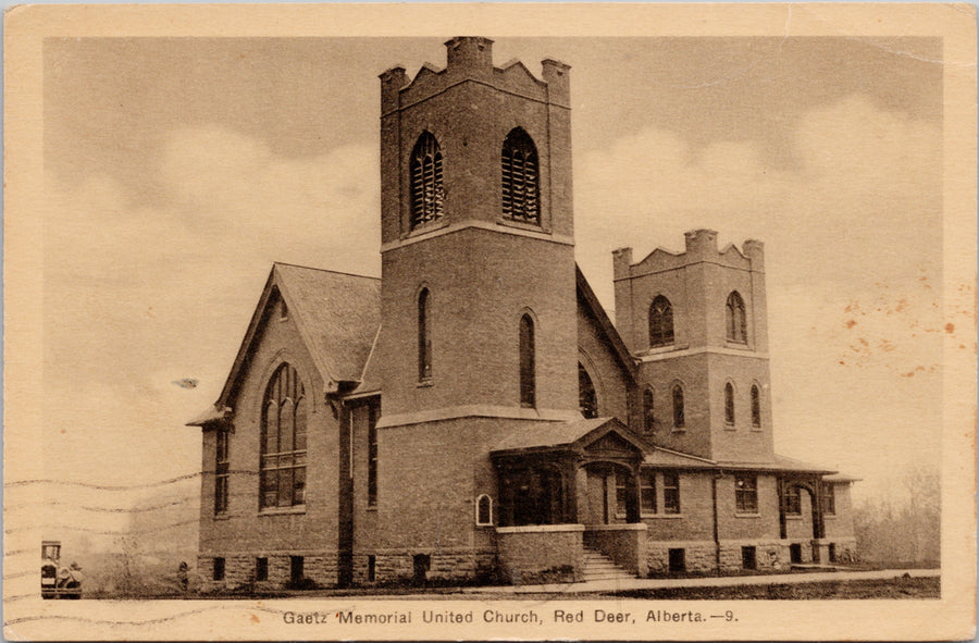 Red Deer Alberta Gaetz Memorial United Church AB Alta Postcard 