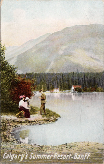 Banff Alberta Calgary Summer Resort  Postcard