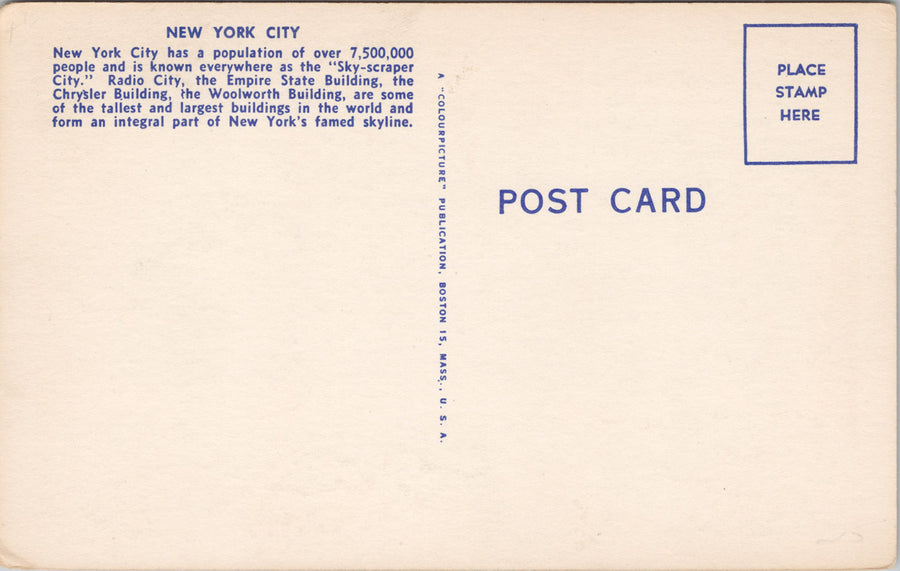 Monarchs of New York City NY RCA Chrysler Empire State Buildings Postcard SP12