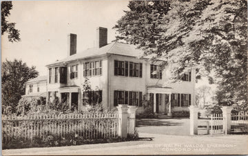 Concord MA Home of Ralph Waldo Emerson Unused Edward Wells Postcard 