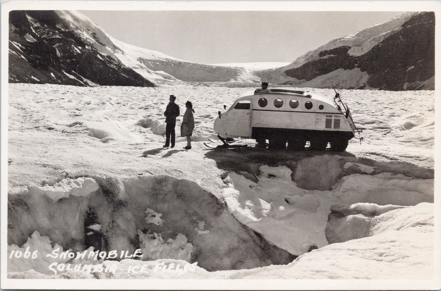 Byron Harmon Snowmobile Columbia Icefield Alberta AB Icefields Unused RPPC Postcard