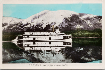 SS 'Tutshi' Ship White Pass and Yukon Route 1950s Gowen Sutton RPPC Postcard 