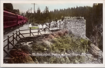 Observation Platform Albert Canyon BC c1941 Gowen Sutton RPPC Postcard SP12