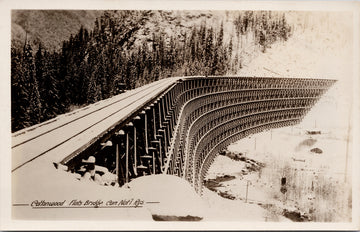 Cottonwood Flats Bridge British Columbia CN Railway Unused Gowen Sutton RPPC Postcard