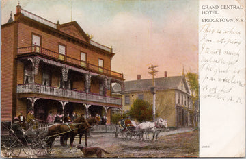Grand Central Hotel Bridgetown Nova Scotia NS c1905 Postcard