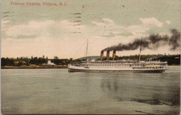 SS 'Princess Victoria' Victoria BC British Columbia c1909 Postcard 